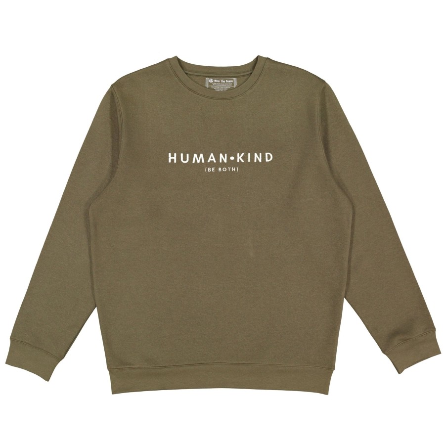 Clothing Wear The Peace | Human Kind Embroide Crewneck