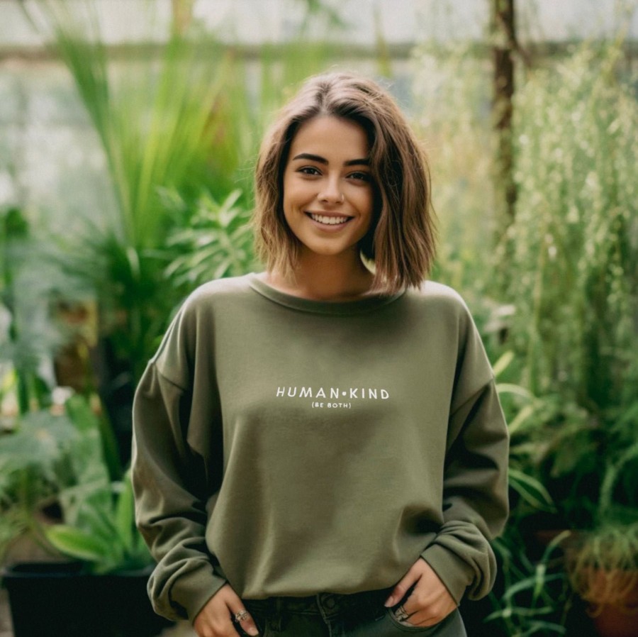 Clothing Wear The Peace | Human Kind Embroide Crewneck