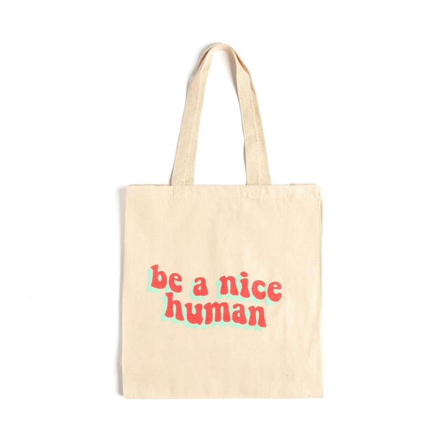 Accessories Wear The Peace | Be A Nice Human Tote Bag