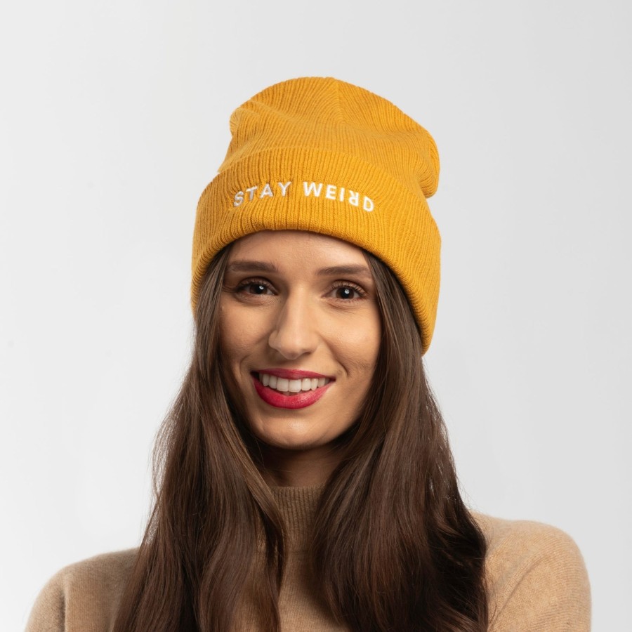 Caps Wear The Peace | Stay Weird Embroidered Beanie