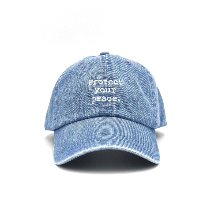 Caps Wear The Peace | Protect Your Peace Cap Denim