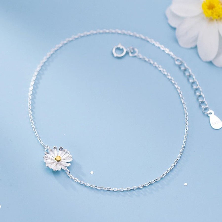 Jewelry Wear The Peace | Sunflower Sterling Bracelet Silver