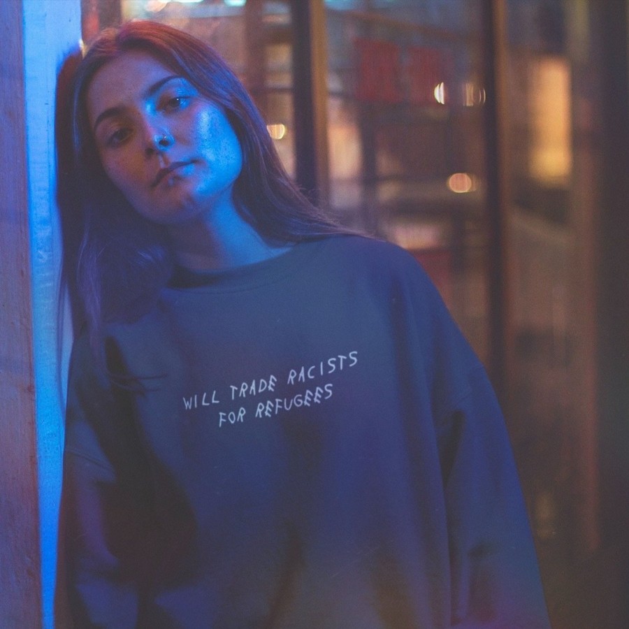 Clothing Wear The Peace | Trade Racists For Refugees Crewneck