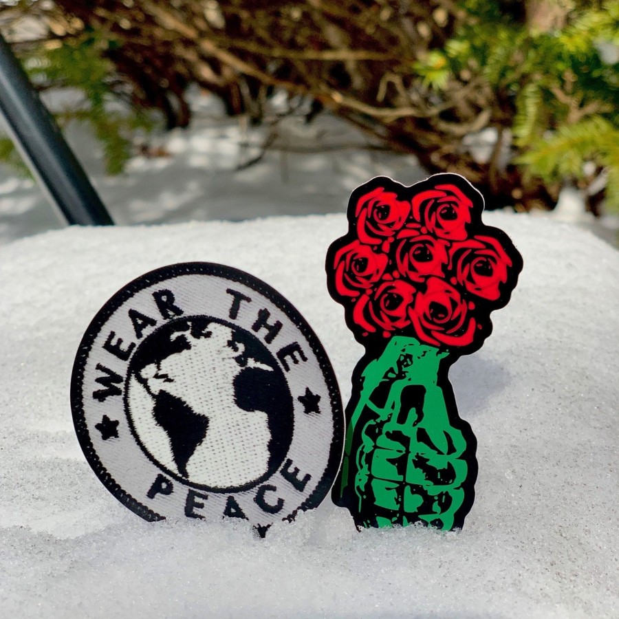 Accessories Wear The Peace | Wear The Peace Sticker Black, White, And Gray