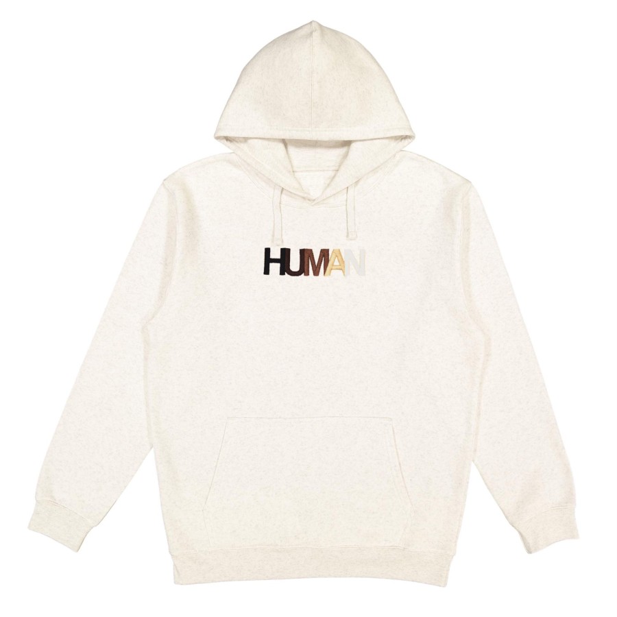 Clothing Wear The Peace | Human Embroidered Oatmeal Hoodie