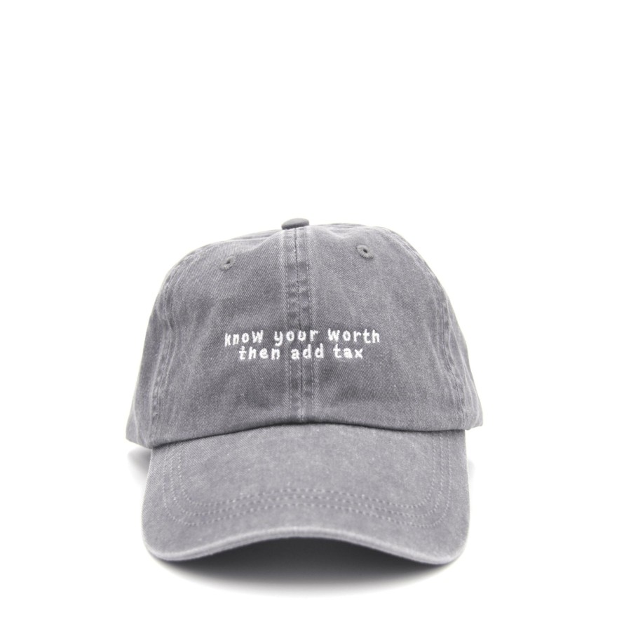 Caps Wear The Peace | Know Your Worth Cap Washed Light Gray