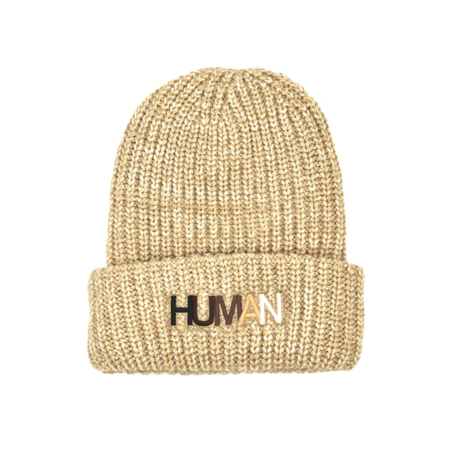 Caps Wear The Peace | Human Embroidered Chunky Beanie