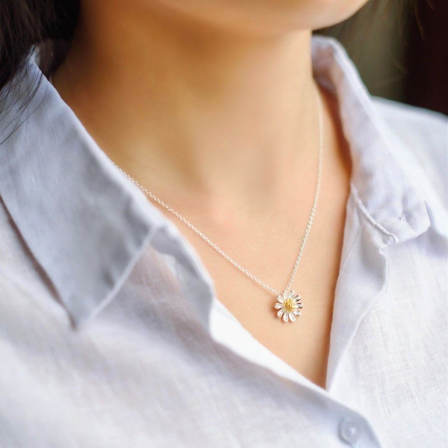 Jewelry Wear The Peace | Sunflower Sterling Necklace Silver