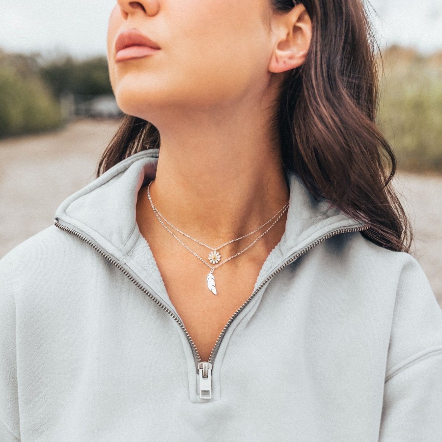 Jewelry Wear The Peace | Sunflower Sterling Necklace Silver