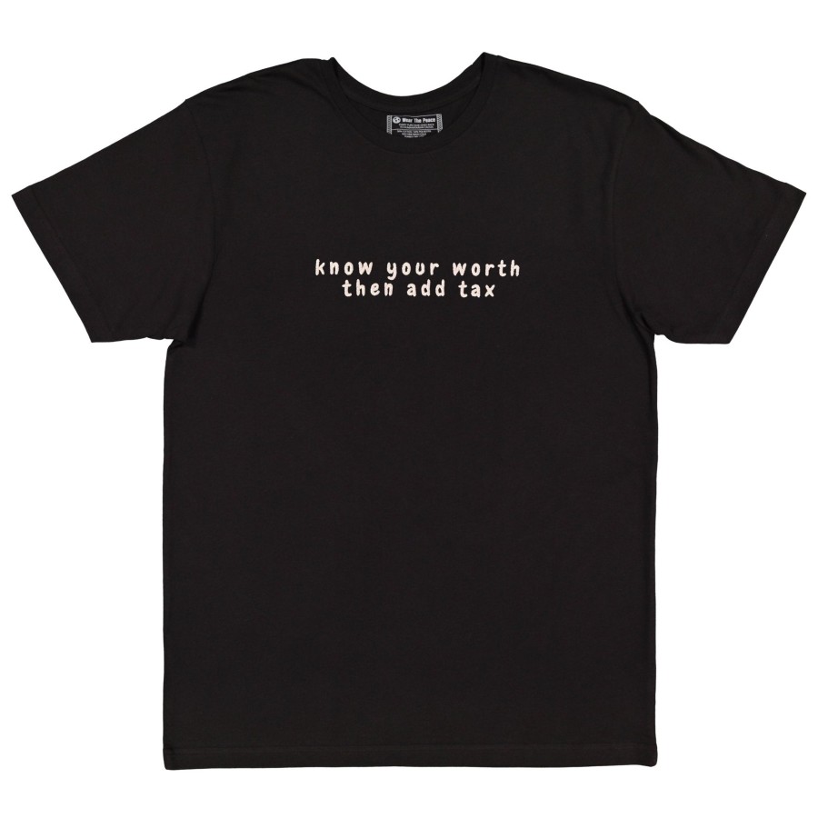 Clothing Wear The Peace | Know Your Worth Tee Black