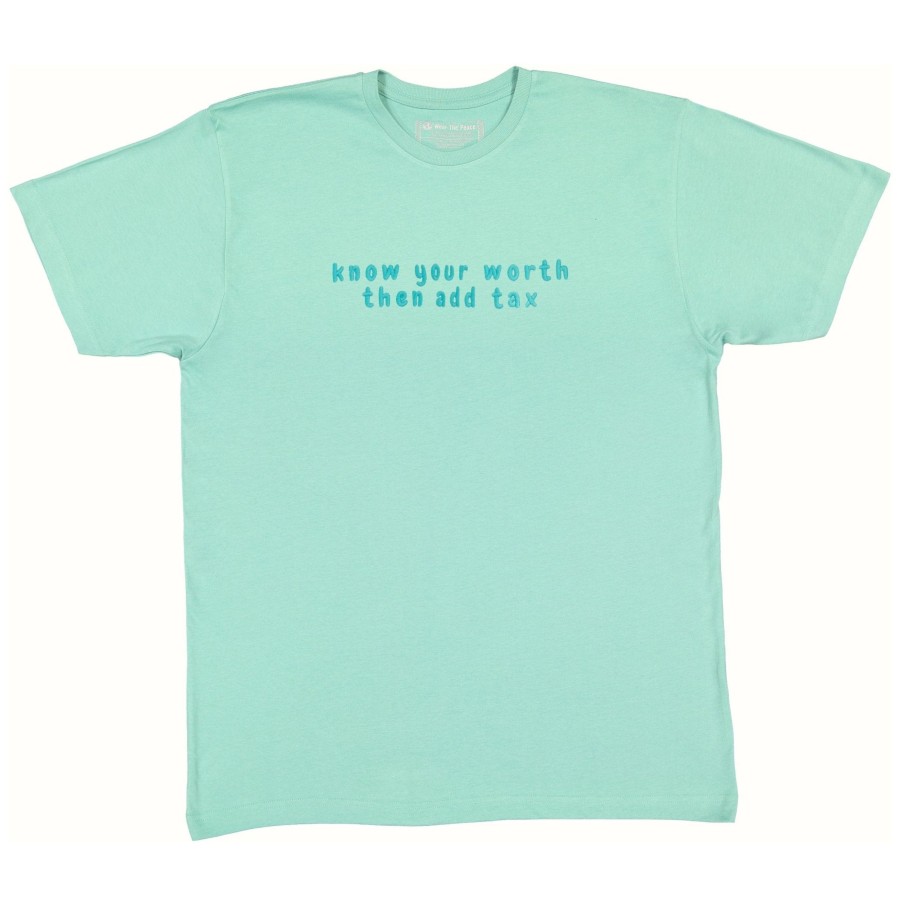 Clothing Wear The Peace | Know Your Worth Tee Mint