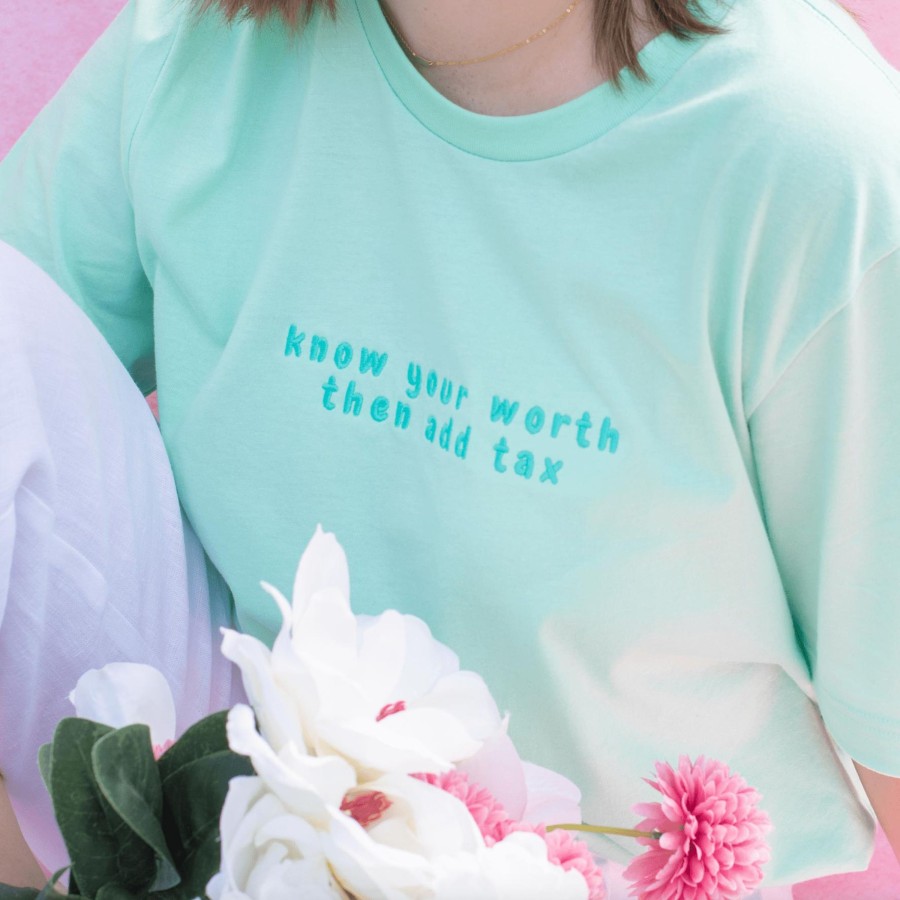 Clothing Wear The Peace | Know Your Worth Tee Mint