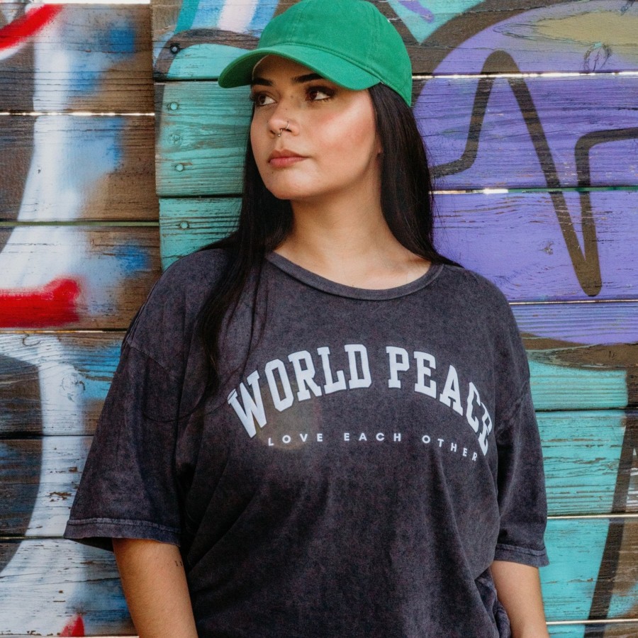 Clothing Wear The Peace | World Peace Vintage Tee Vintage Black