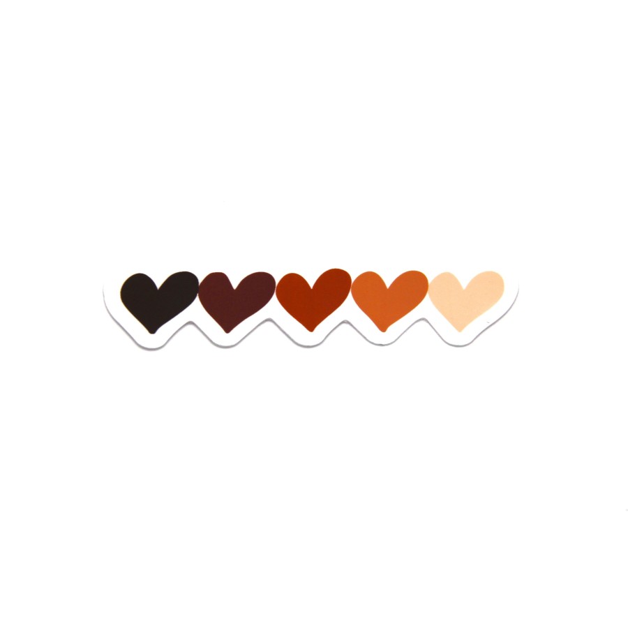 Accessories Wear The Peace | Skin Tone Hearts Sticker