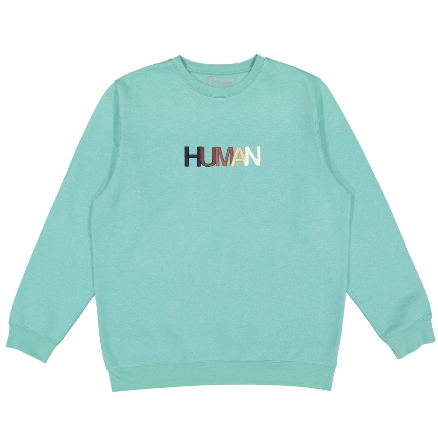 Clothing Wear The Peace | Human Embroidered Crewneck